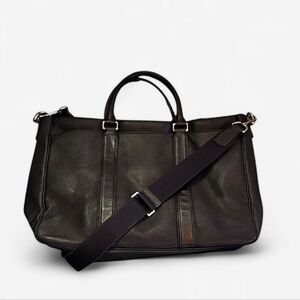 Vintage Coach Lexington Embassy Black Leather Briefcase w/Crossbody Strap